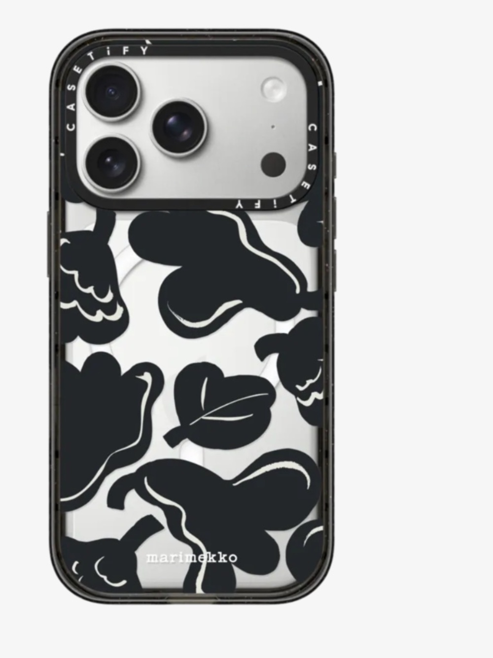 Marimekko Kukasta Kukkaan (Black & White) Case - iPhone 17 pro max
